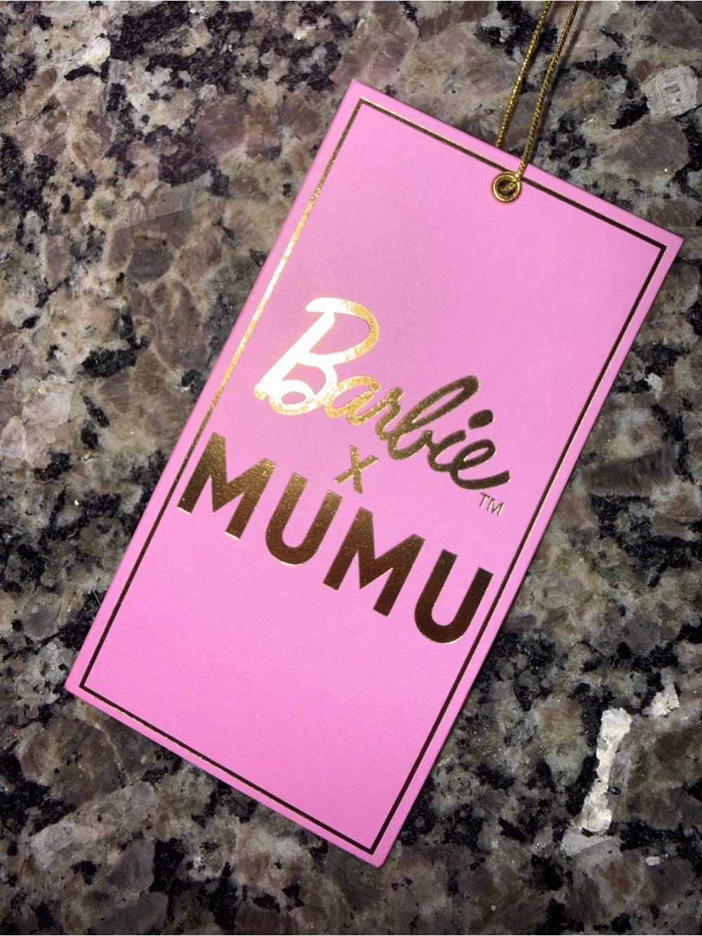 Show Me Your MuMu Barbie x MuMu Pink Gold Logo Tag - Picture 6 of 7
